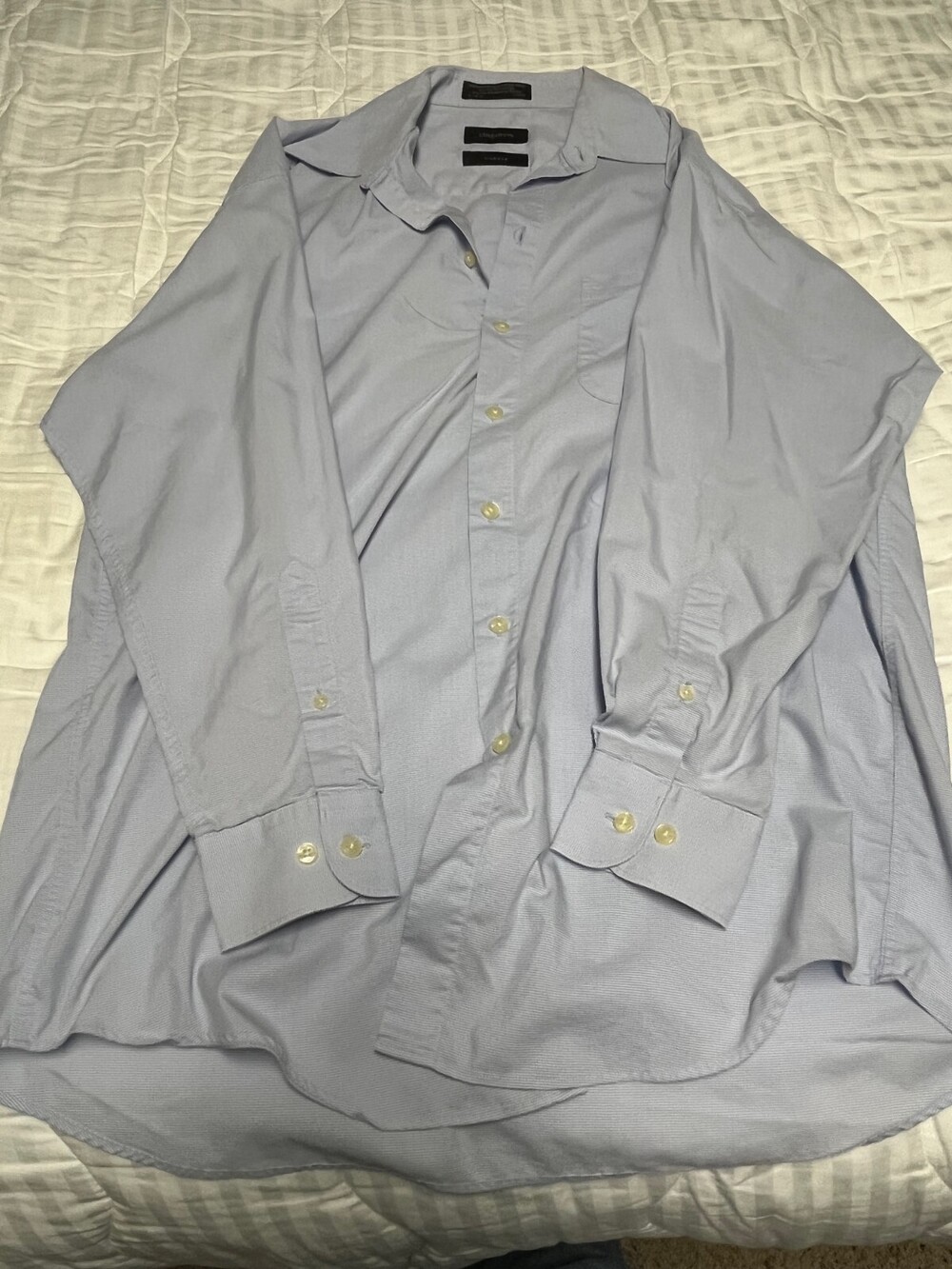 Claiborne Men's long sleeve dress shirt 16 - 32/33 light blue